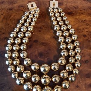 Michael Kors goldtone multi strands necklace